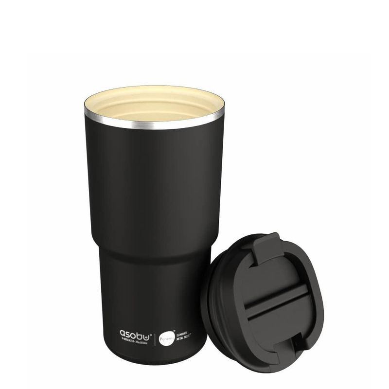 Taza de viaje asobu 620 ml con revestimiento cerámico e aislamiento