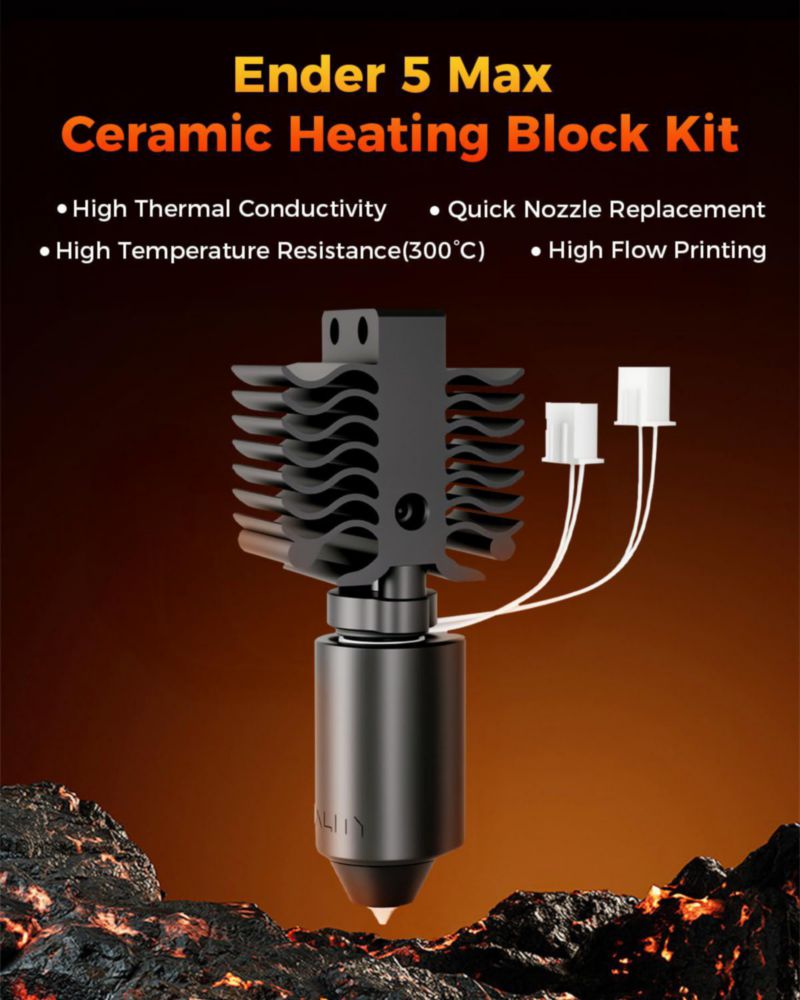 Bloque calefactor cerámico Creality Ender 5 Max 300 °C