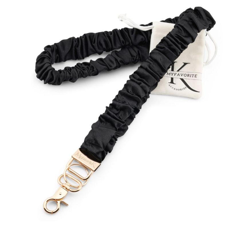 Cordón MyfavoriteK Scrunchie con Porta ID - Negro