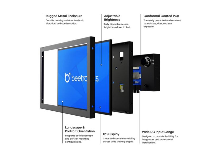 Monitor Beetronics 25 cm Full HD IPS 10HD7M