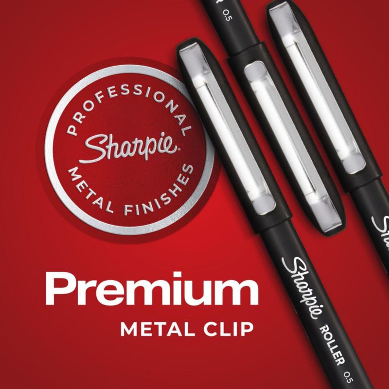 Sharpie RollerBall 05 mm Negro - Pack de 8