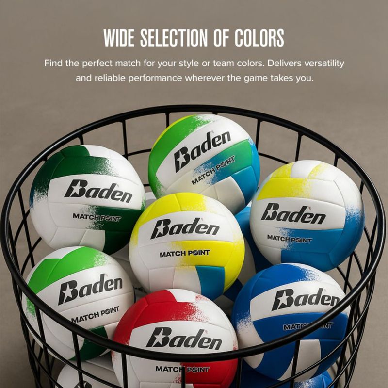 Balón de Voleibol Baden Match Point Tamaño 5 Verde Neón/Azul