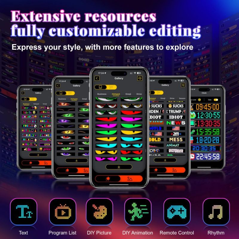Tiras de LED Sachie 49 cm USB impermeables con app