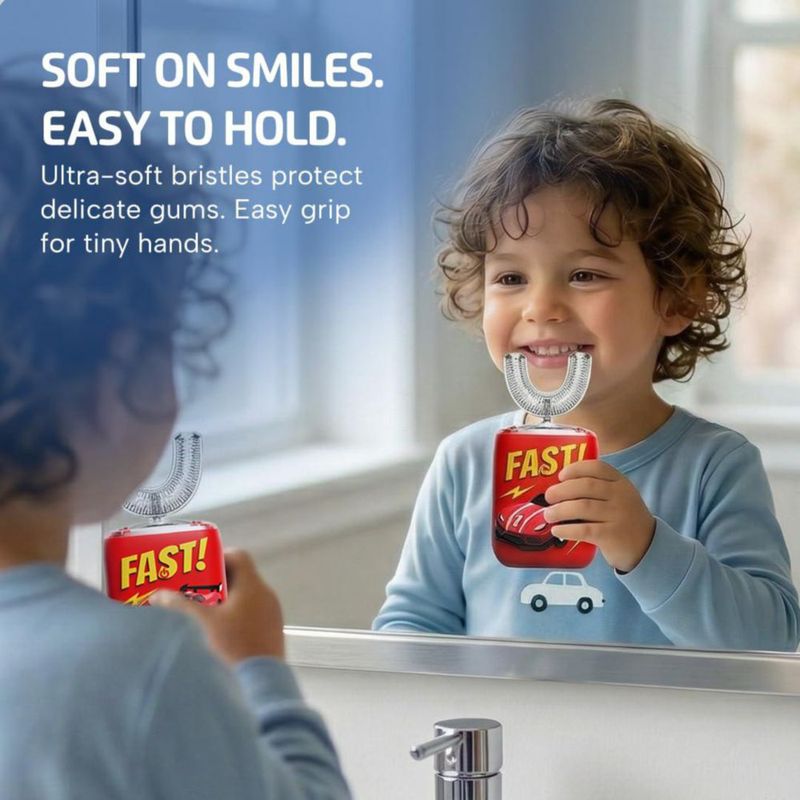 Cepillo de dientes eléctrico Well Before en forma de U 2‑7 años IPX7 impermeable