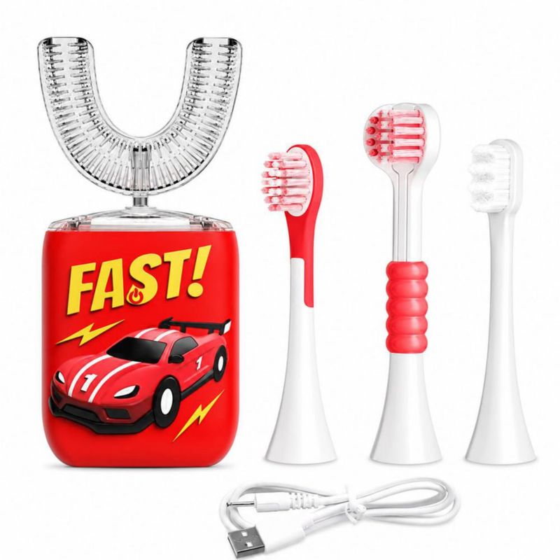 Cepillo de dientes eléctrico Well Before en forma de U 2‑7 años IPX7 impermeable