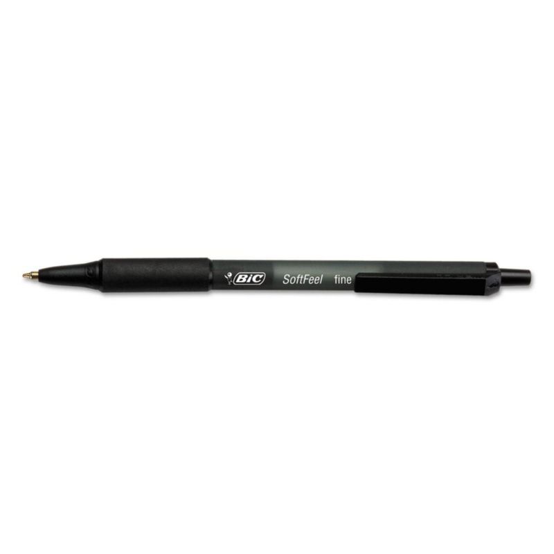 Bolígrafos BIC Soft Feel negros paquete de 12