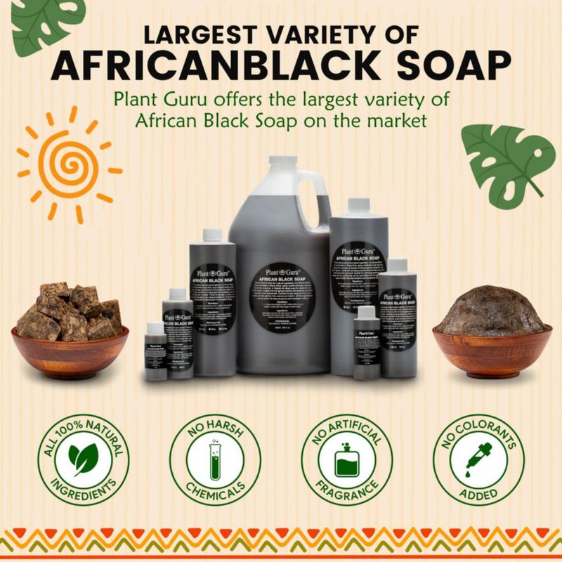 Jabón Negro Africano Plant Guru 907 g Natural de Ghana
