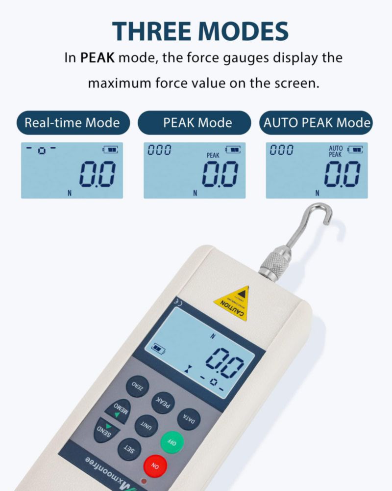 Medidor de Fuerza Digital Mxmoonfree 500N con Salida de Datos USB