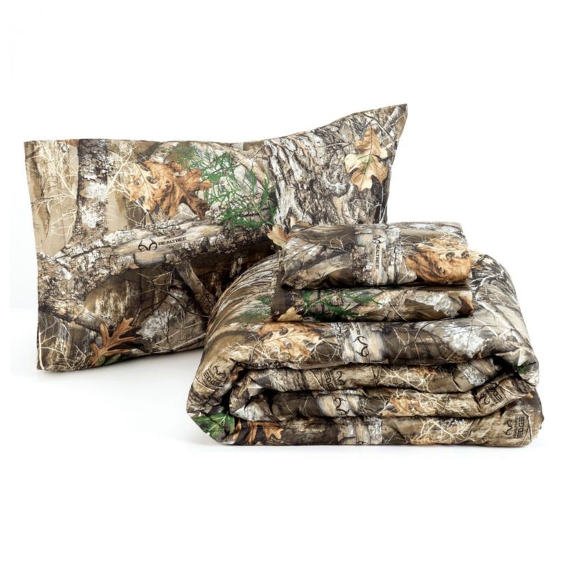 Juego de ropa de cama Northwest Twin Edge camuflaje 4 piezas tamaño individual