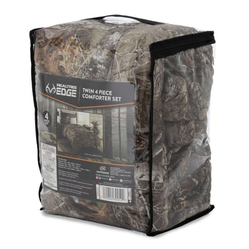 Juego de ropa de cama Northwest Twin Edge camuflaje 4 piezas tamaño individual