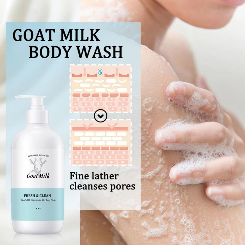 Gel de Ducha DuoZeng con Leche de Cabra Suave como Seda y Espuma Fina