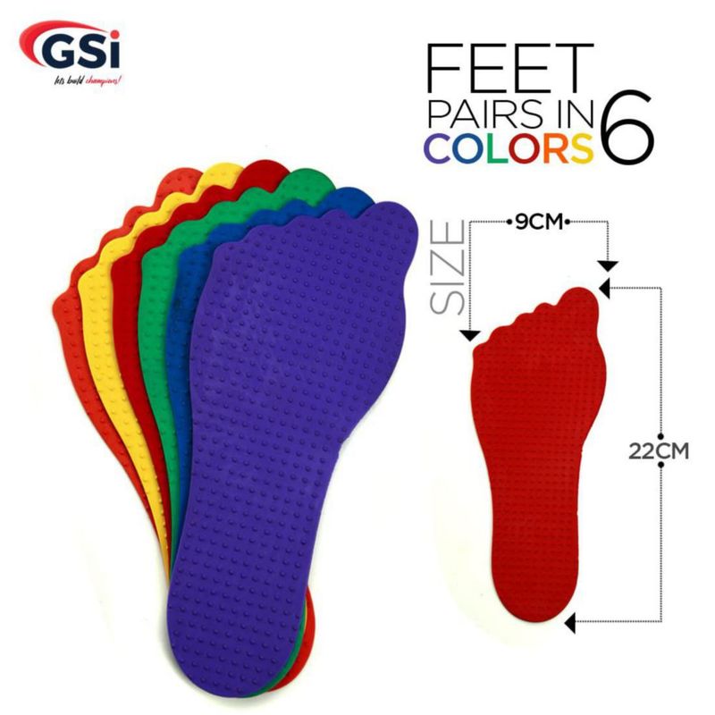 Marcadores de Suelo GSi 6 pares antideslizantes y coloridos
