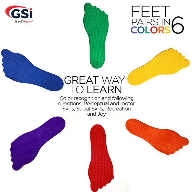 Marcadores de Suelo GSi 6 pares antideslizantes y coloridos