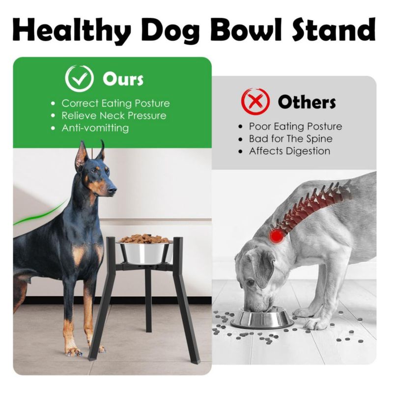 Soporte Elevado para Tazón de Perro TIDANT 21‑32 cm de ancho 43 cm de alto – Modelo Individual