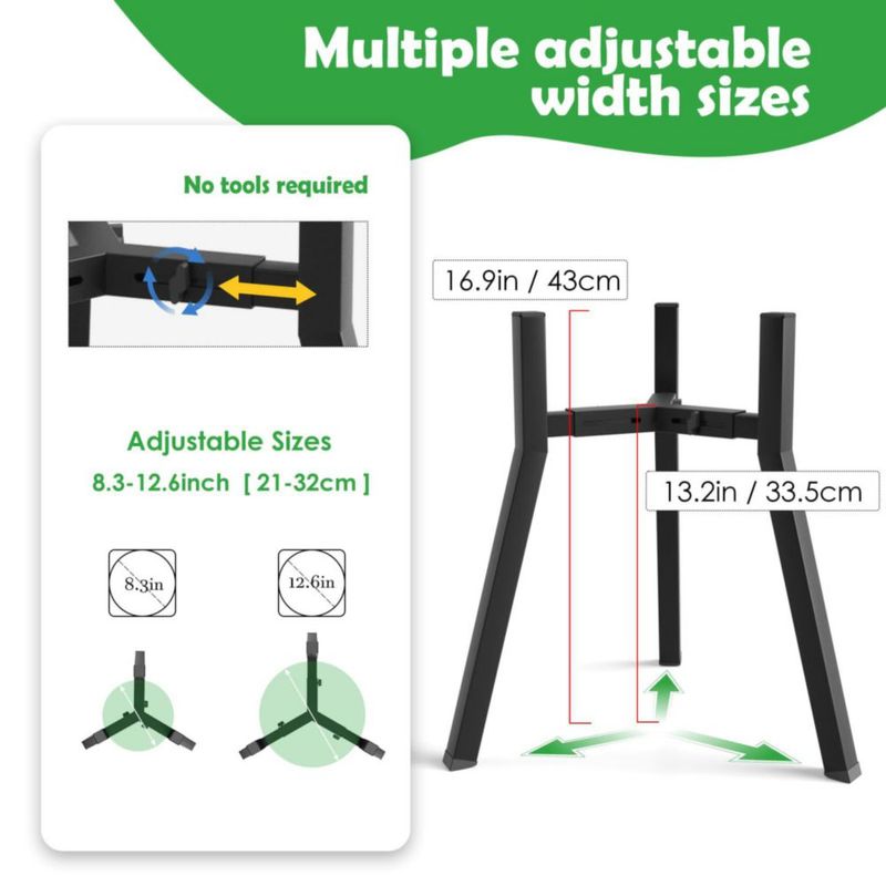 Soporte Elevado para Tazón de Perro TIDANT 21‑32 cm de ancho 43 cm de alto – Modelo Individual