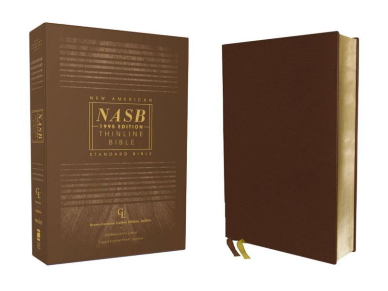 Biblia HarperCollins NASB Thinline de Cuero Marrón