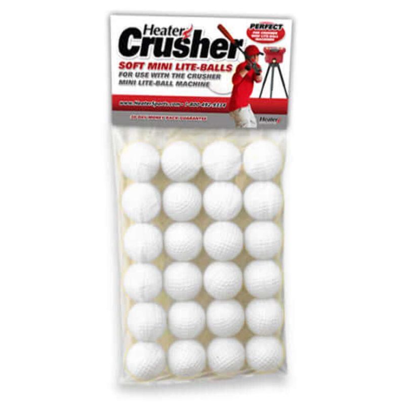 Bolitas Mini de Béisbol Heater Crusher - Pack de 24 Blancas