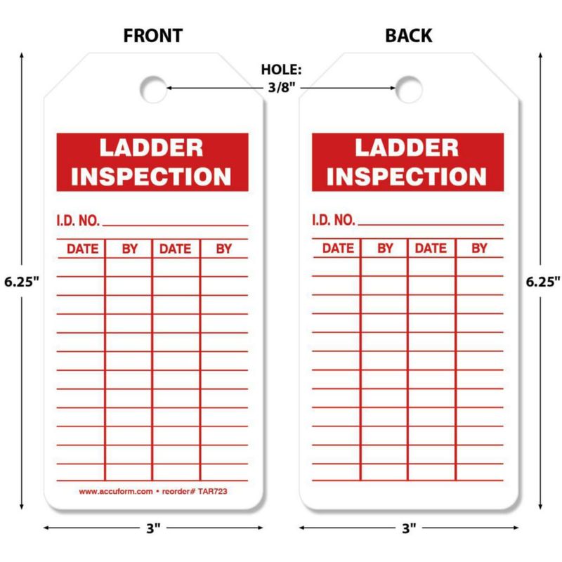 Etiquetas de inspección de escaleras NMC LABEL 250/rollo