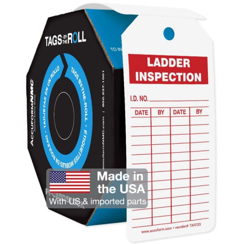 Etiquetas de inspección de escaleras NMC LABEL 250/rollo