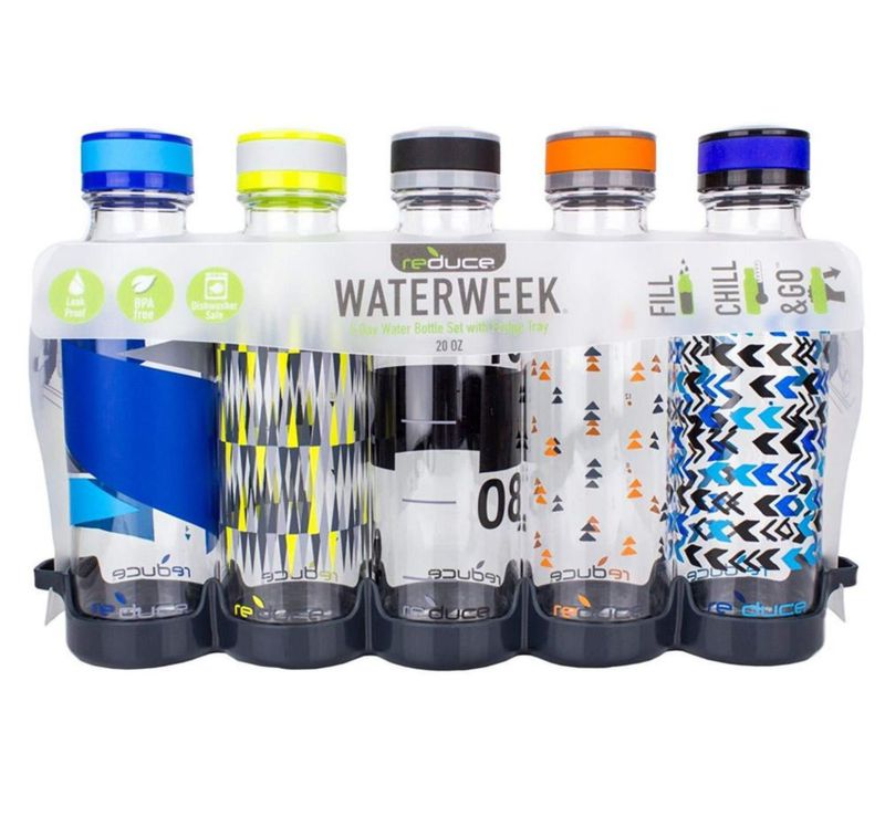 Botella de agua REDUCE 591 ml pack de 5 libre de BPA