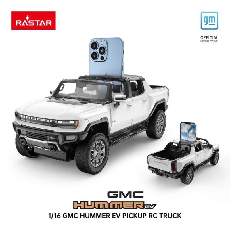 Coche RC RASTAR 1/16 GMC Hummer EV Pickup 2.4G Blanco