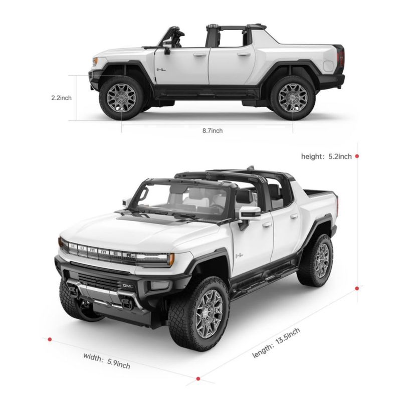 Coche RC RASTAR 1/16 GMC Hummer EV Pickup 2.4G Blanco