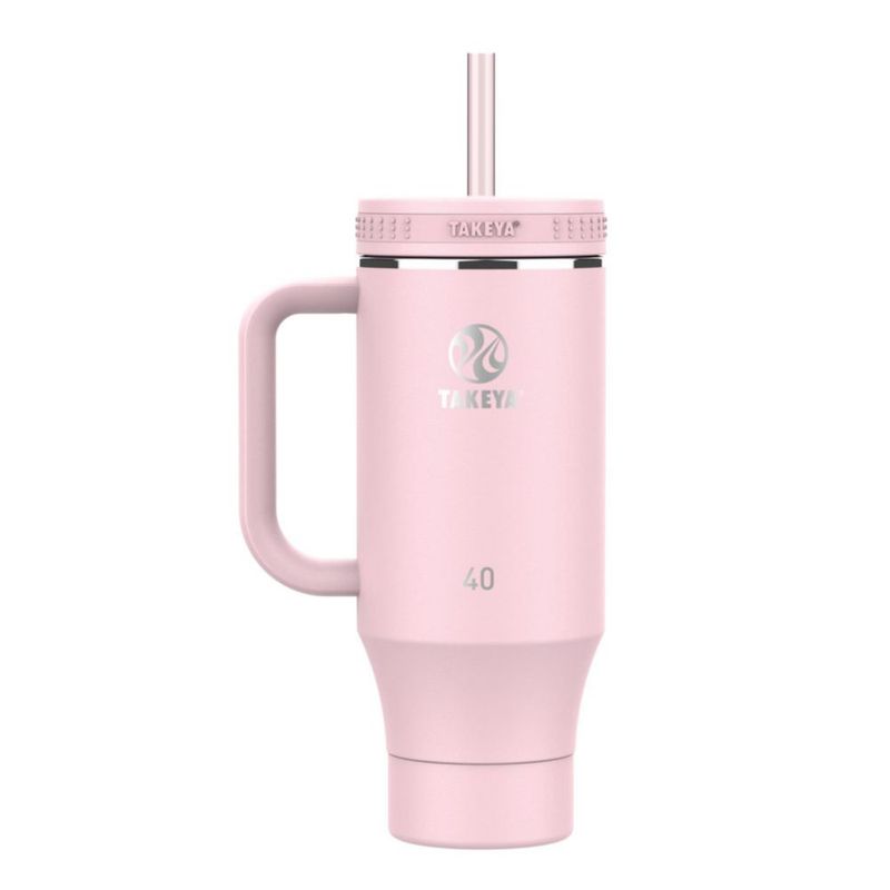 Vaso térmico Takeya de acero inoxidable aislado de 40 oz con popote