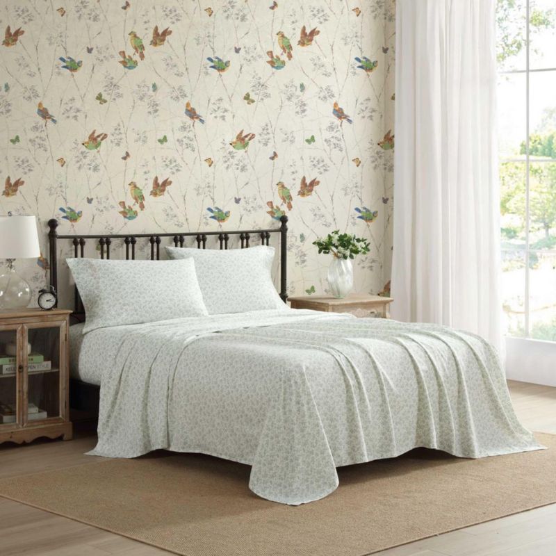 Juego de sábanas Laura Ashley Twin 66 × 96 cm con funda de almohada