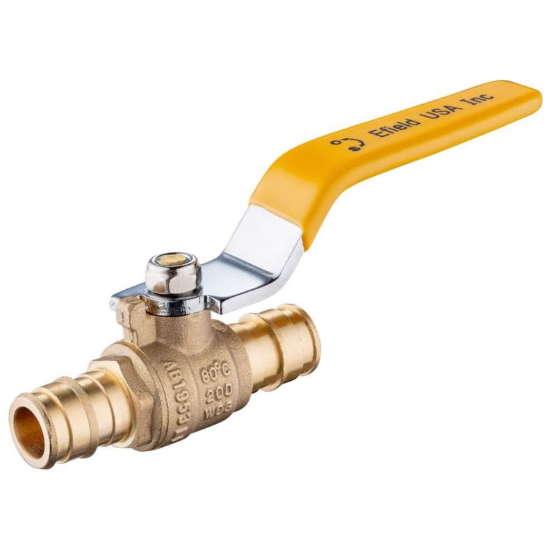 Válvula de bola de latón de 3/4" para PEX EFIELD – Pack de 10