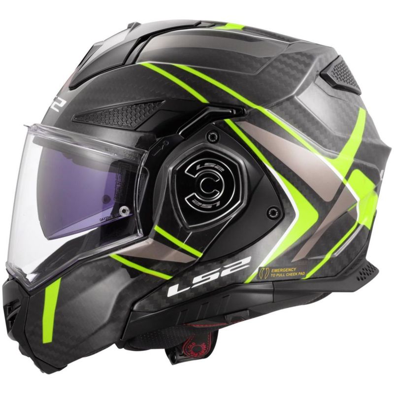 Casco LS2 Advant X Carbon Modular - Amarillo Talla Media