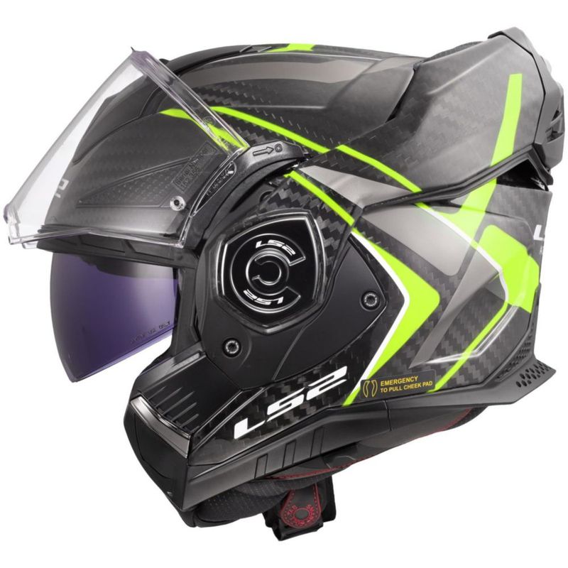 Casco LS2 Advant X Carbon Modular - Amarillo Talla Media