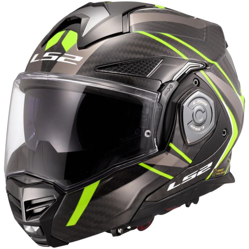 Casco LS2 Advant X Carbon Modular - Amarillo Talla Media