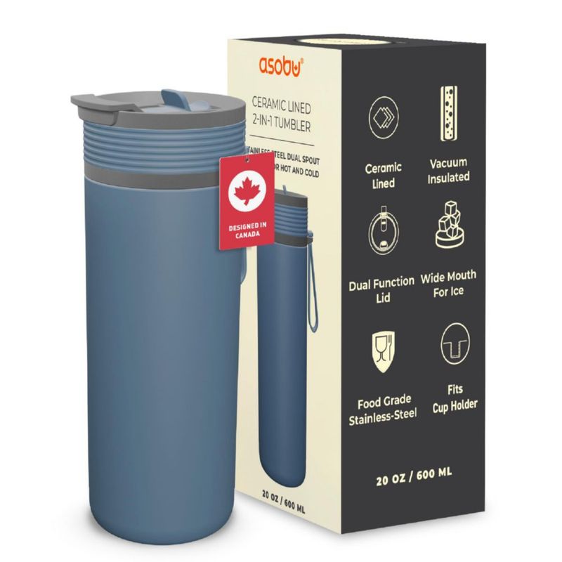 Botella de Agua Asobu 600 ml Aislada con Revestimiento Cerámico