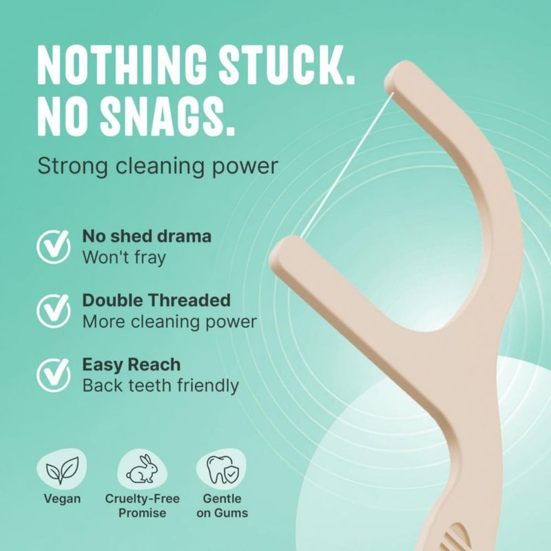 Palillos de Hilo Dental HAPPY ECO 100 Unidades Sabor Menta
