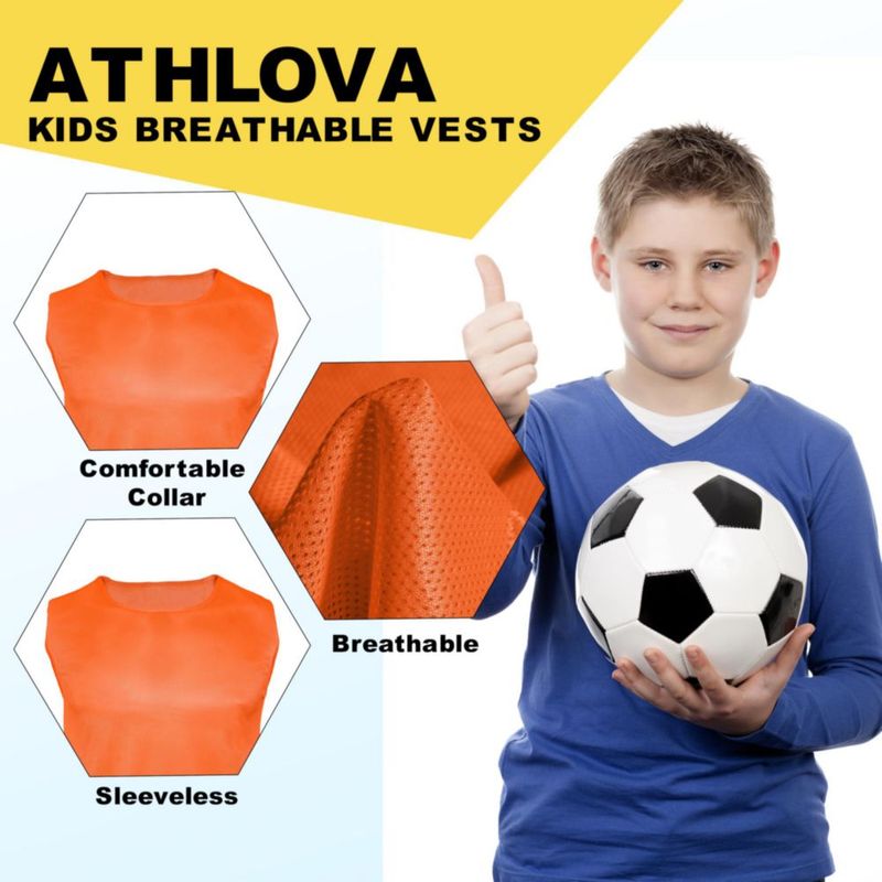 ATHLOVA Chalecos de Entrenamiento Pack de 18 Rojo y Azul