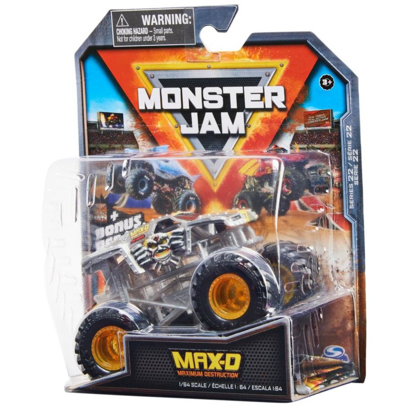 Coche de Juguete Monster Jam Max‑D a escala 1:64