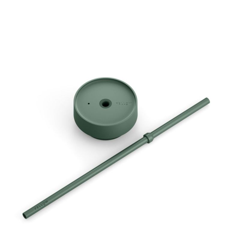 Vaso de Beber Fellow 591 ml con Tapa de Pajilla Verde Humo