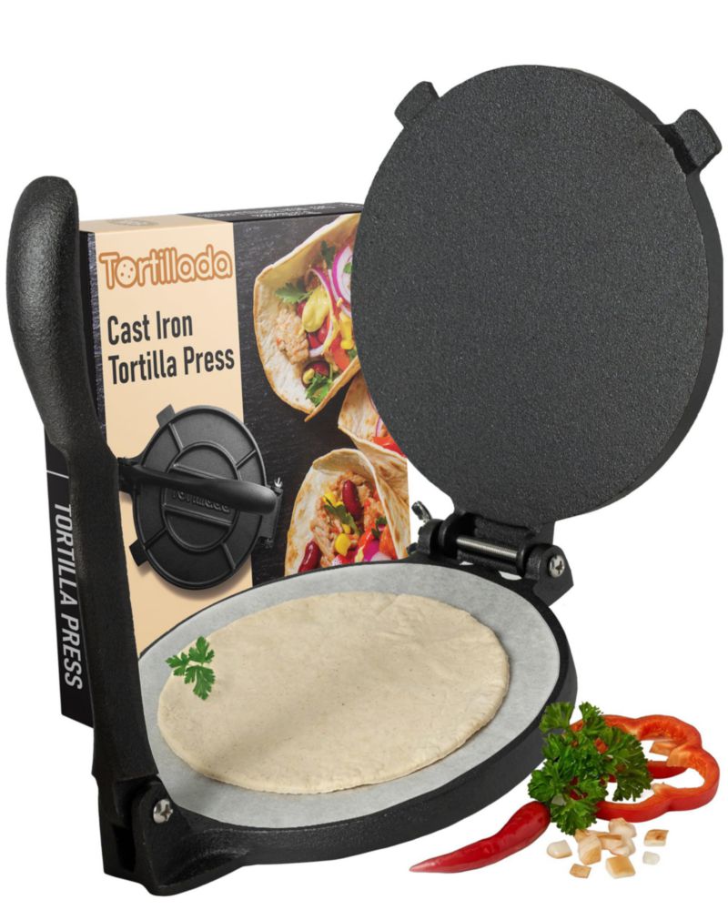 Prensa para Tortillas Tortillada 25 cm de Hierro Fundido + Libro Digital