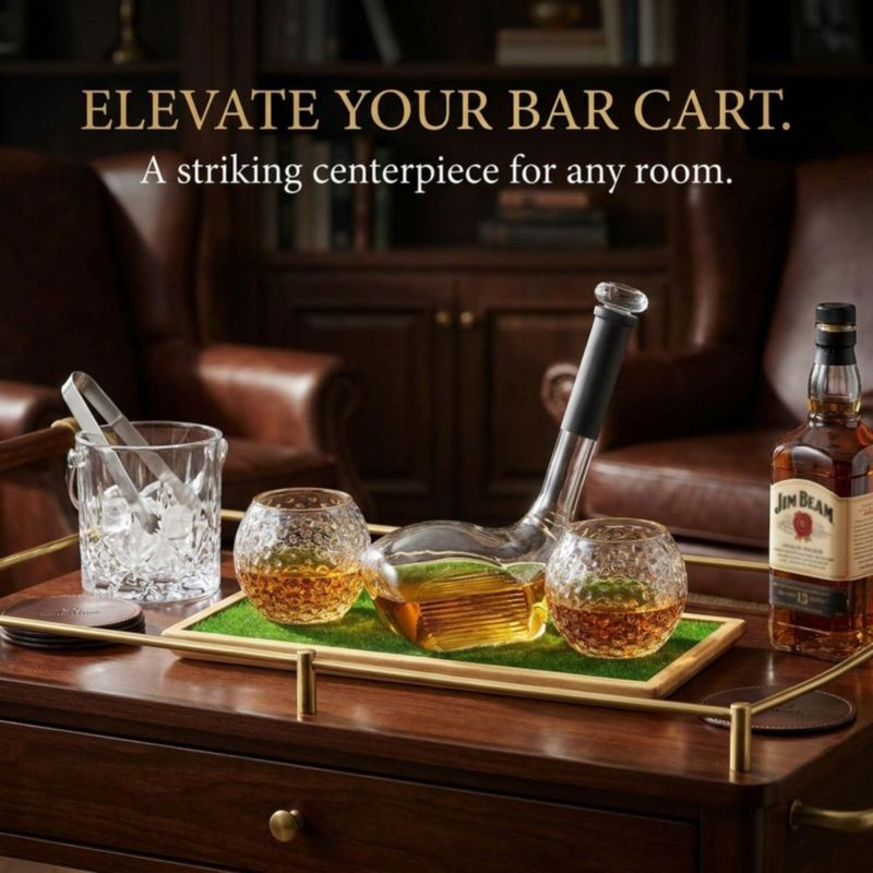 Set de Decantador de Whisky Godinger Golf Club con Vasos