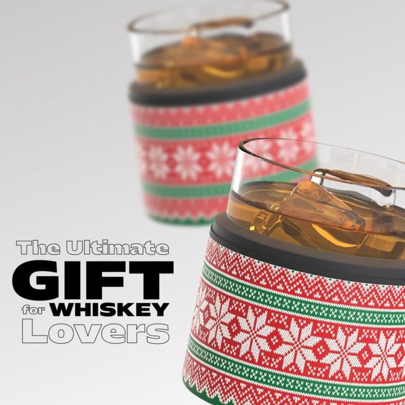 Vaso de whisky Asobu 300 ml con funda aislante de acero inoxidable