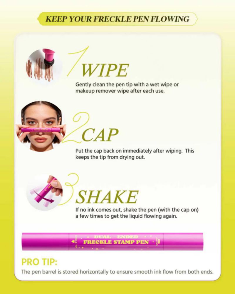 Kit de Lápiz de Pecas Berinist 2 en 1 Impermeable de Doble Color