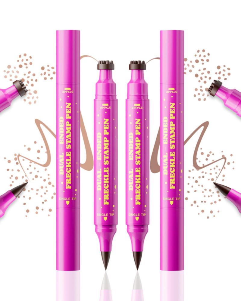 Kit de Lápiz de Pecas Berinist 2 en 1 Impermeable de Doble Color