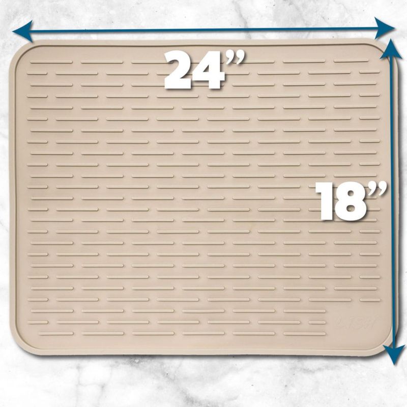 Tapete Secador de Platos LISH XXL 61 x 46 cm Beige de Silicona