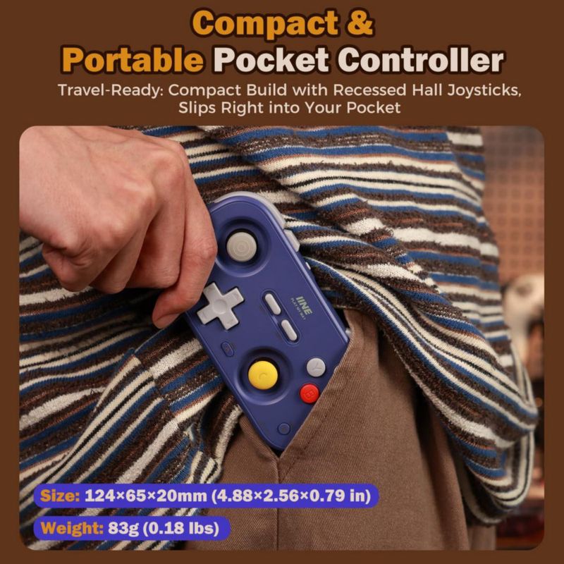 Controlador de juego IINE Retro Pocket morado