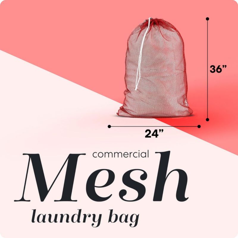 Bolsa de lavandería Handy Laundry 61 × 91 cm roja con cordón