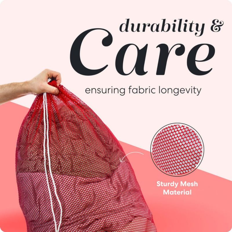 Bolsa de lavandería Handy Laundry 61 × 91 cm roja con cordón