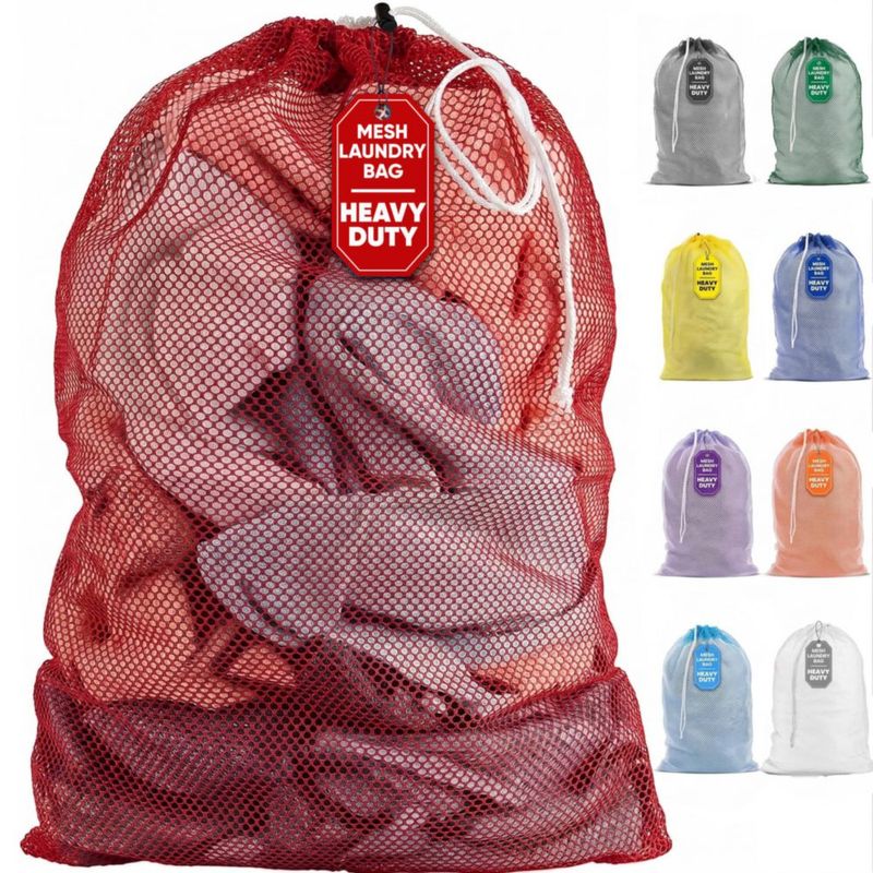 Bolsa de lavandería Handy Laundry 61 × 91 cm roja con cordón