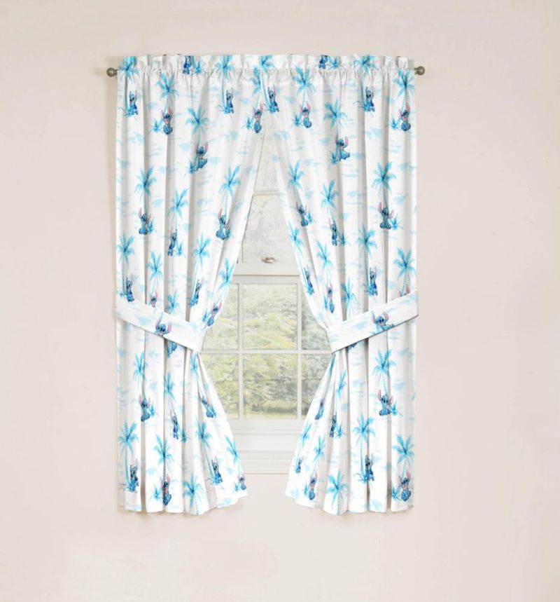 Cortinas Jay Franco 107 cm Blanco Lilo & Stitch (2 unidades)