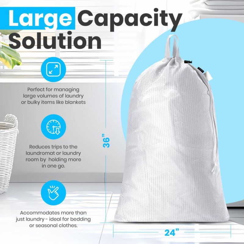 Bolsa de lavandería Handy Laundry 61 × 91 cm (2 unidades) de malla resistente
