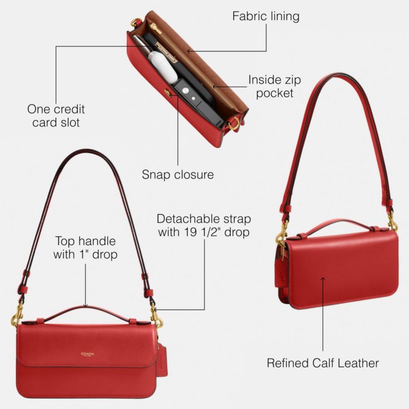 Bolso Coach Elora de 21 cm con asa superior y bandolera